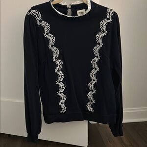 Sezane x SEA New York Navy Sweatshirt